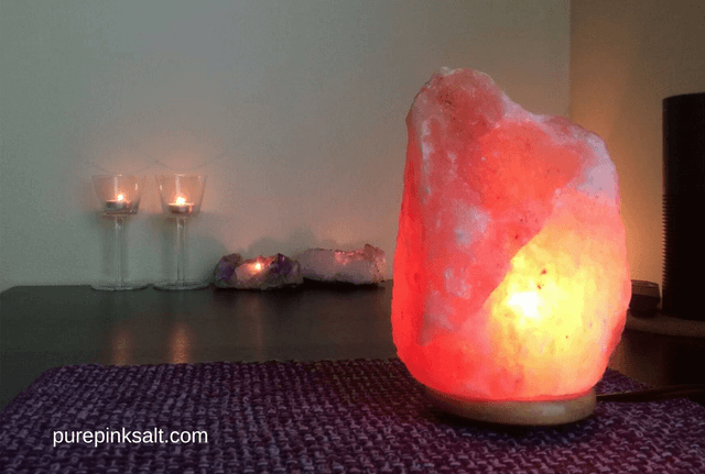pink himalayan salt lamp