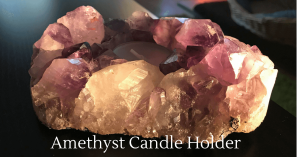 Amethyst Stone Candle Holder